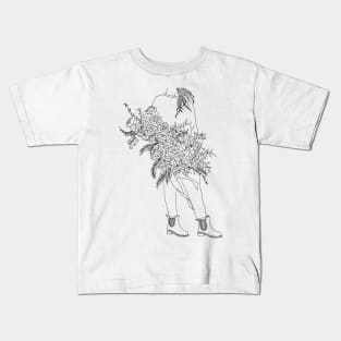 Plant Lady - Roses and Rainboots Kids T-Shirt